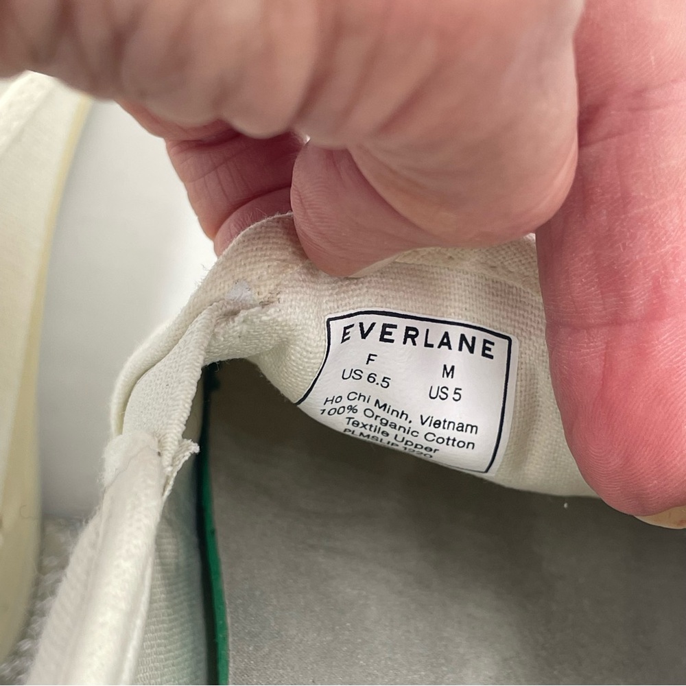 Everlane White Canvas Forever Slip On‎ Sneaker in Size 6.5 - Picture 10 of 10